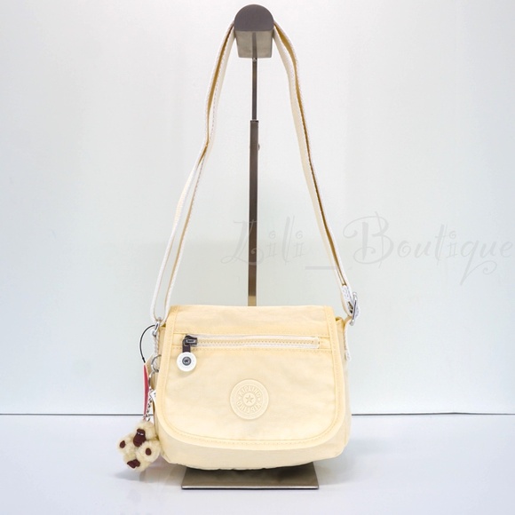 Kipling Sabian Crossbody Mini Shoulder Bag Polyamide AC8280 Pale Daffodil Yellow - Picture 1 of 12